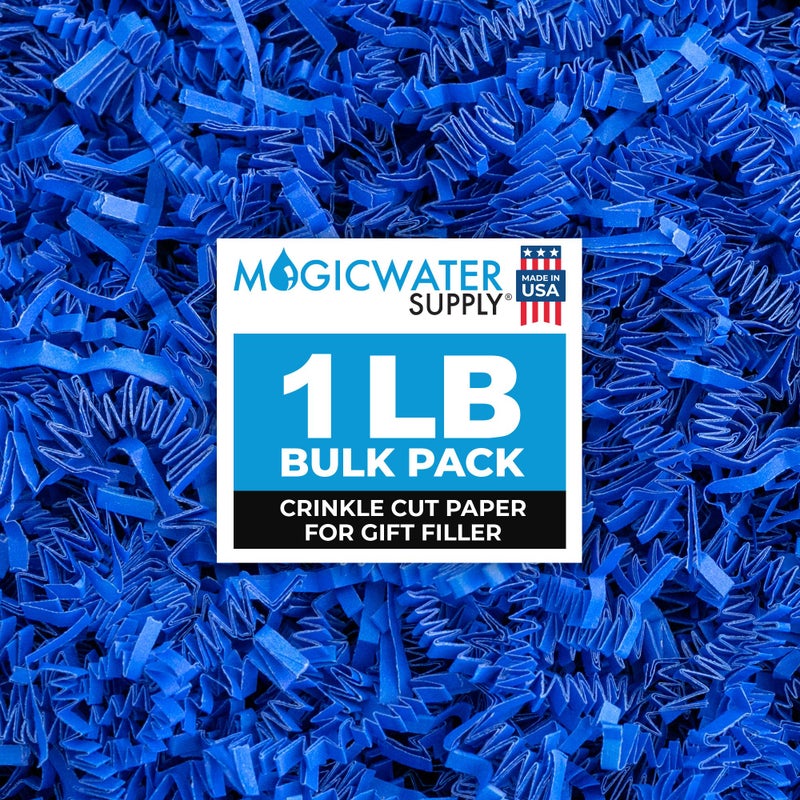 MagicWater Supply Crinkle Cut Paper Shred Filler-1LB Sky Blue-Decorative & Protective Packaging for Bridesmaid Gifts & Bridesmaid Proposal Gifts Holiday Stuffers Birthdays Wedding & Anniversaries - Image 1